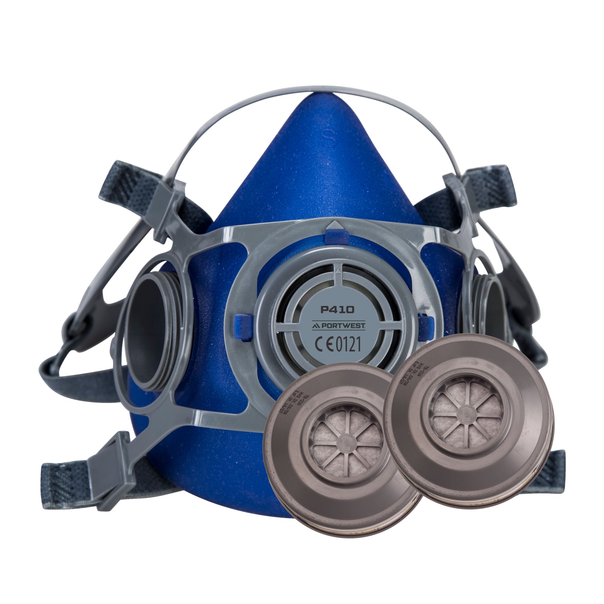 Portwest Auck Half Mask Kit, Size M, Blue